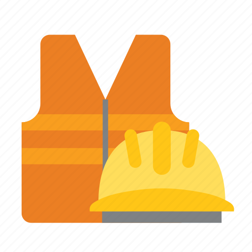 Vest, helmet, worker, construction, safety, workwear, clothes icon - Download on Iconfinder