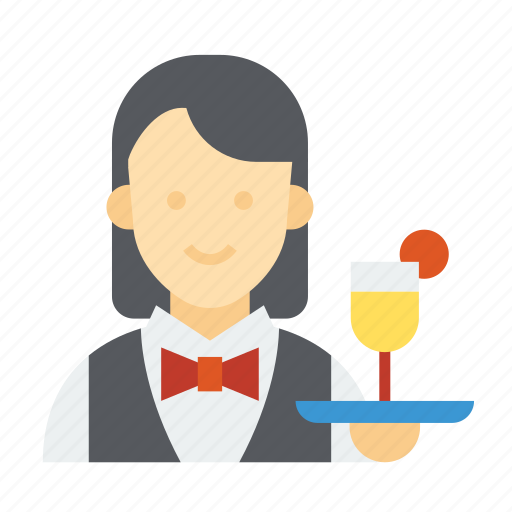 Avatar, occupation, waitress, service, professions and jobs, waiter, bartender icon - Download on Iconfinder