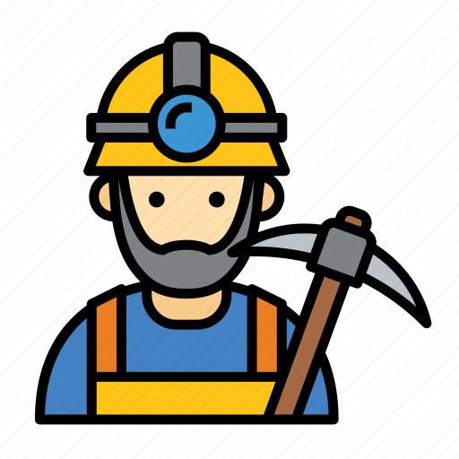 Miner, mining, man, worker, avatar, labor, occupation icon - Download on Iconfinder