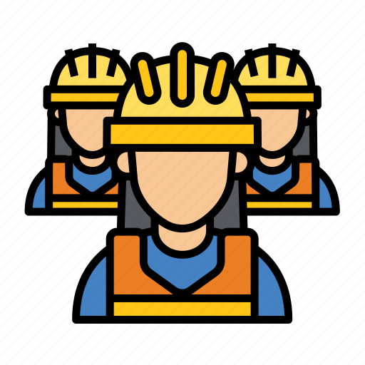 Construction, engineer, occupation, team, worker, collaboration, teamwork icon - Download on Iconfinder