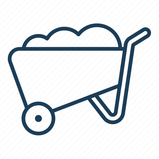 Wheel, barrow, trolley, construction icon - Download on Iconfinder