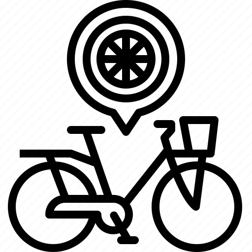 Bike, city bike, ladies, part, wheel, woman bicycle icon - Download on Iconfinder