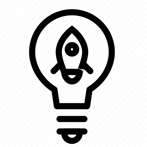 Lamp, light, bulb, idea, energy, rocket icon - Download on Iconfinder