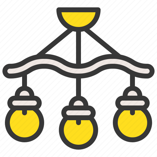 Chandelier, electricity, furniture, household, lamp icon - Download on Iconfinder