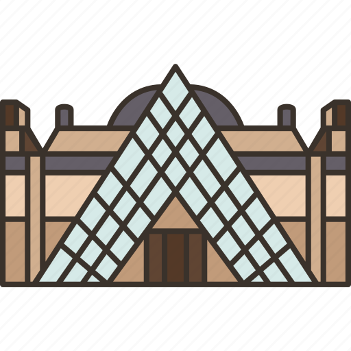 Louvre, pyramid, museum, architecture, paris icon - Download on Iconfinder