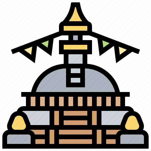 Boudhanath, buddhism, napal, relogion, stupa icon - Download on Iconfinder