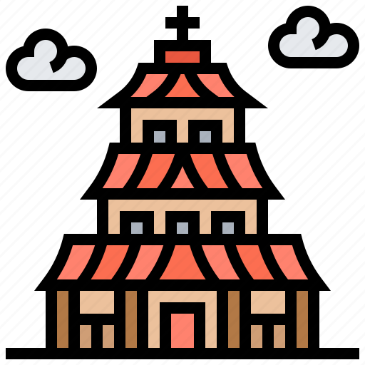 Ancient, buddhist, chinese, pagoda, tower icon - Download on Iconfinder