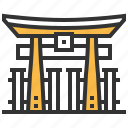 gate, torii, architecture, building, landmark