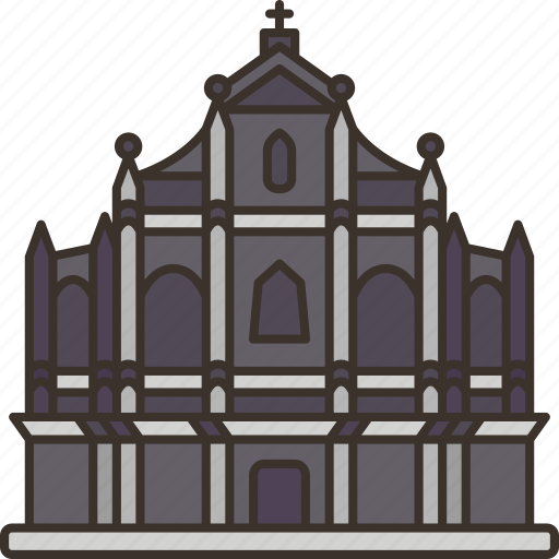 Macau, paul, cathedral, heritage, ruins icon - Download on Iconfinder