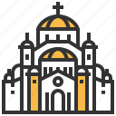 cathedral, saint, sava, building, landmark