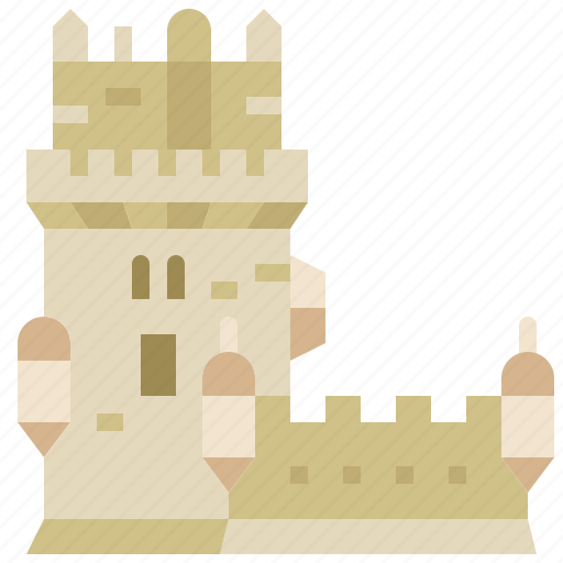 Belem, tower, landmark, portugal, lisbon, fort, building icon - Download on Iconfinder