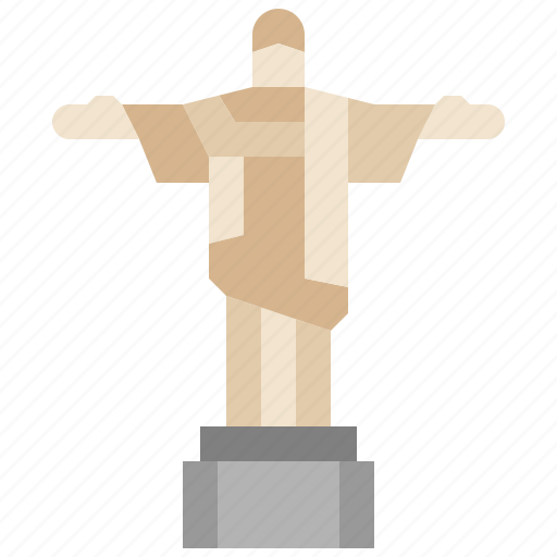 Christ, the, redeemer, jesus, statue, landmark, brazil icon - Download on Iconfinder