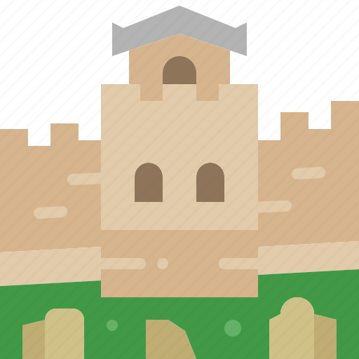 Great, wall, of, china, landmark, history, building icon - Download on Iconfinder
