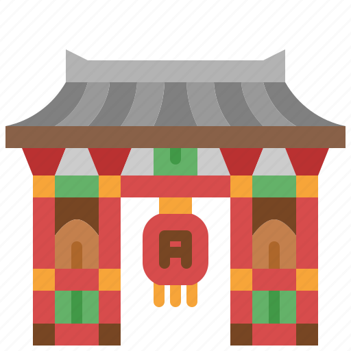 Kaminarimon, gate, asakusa, landmark, japan, temple, buddhism icon - Download on Iconfinder