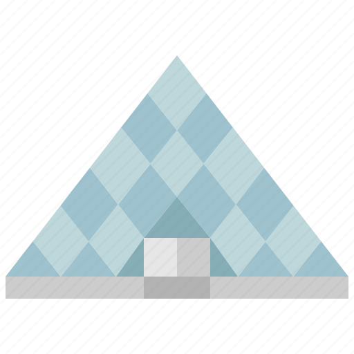 Louvre, pyramid, museum, france, landmark, architecture, building icon - Download on Iconfinder