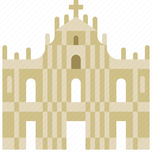 Ruins, saint, pauls, macao, facade, landmark, cathedral icon - Download on Iconfinder