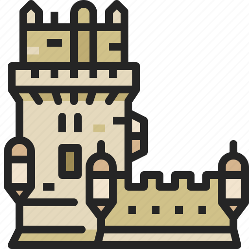Belem, tower, landmark, portugal, lisbon, fort, building icon - Download on Iconfinder