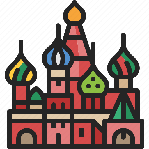 Cathedral, saint, basil, landmark, church, russia, architecture icon - Download on Iconfinder