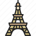 eiffel, tower, landmark, paris, travel, france, architecture, famous