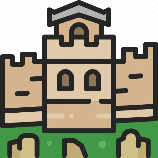 Great, wall, of, china, landmark, history, building icon - Download on Iconfinder