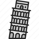 leaning, tower, of, pisa, landmark, italy, building, architecture, history
