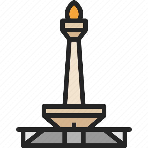 Monas, tower, monument, jakarta, landmark, indonesia, national icon - Download on Iconfinder