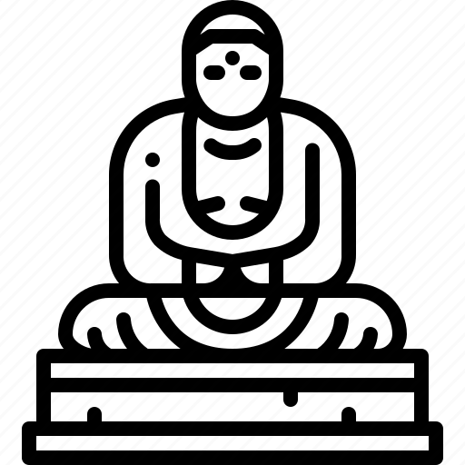 Great, buddha, of, kamakura, statue, daibutsu, japan icon - Download on Iconfinder