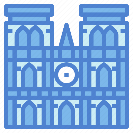 Notre, dame, architectonic, landmark, cathedral, monument icon - Download on Iconfinder