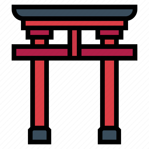 Torii, gate, japan, monument, landmark icon - Download on Iconfinder
