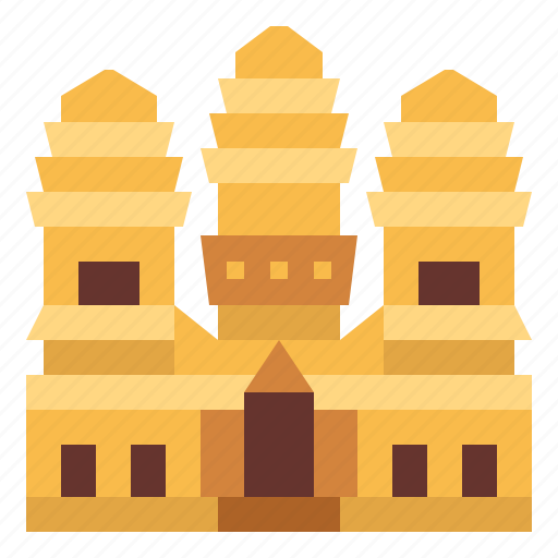 Angkor, wat, temple, cambodia, architecture, landmark icon - Download on Iconfinder