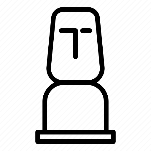 Landmark, easter island, moai, monument, statue icon - Download on Iconfinder