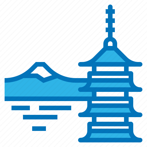 Chureito, fuji, japan, landmark, mountain, pagoda icon - Download on Iconfinder
