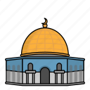 building, dome of the rock, landmark, monument