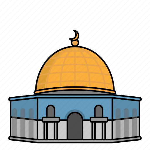 Building, dome of the rock, landmark, monument icon - Download on Iconfinder