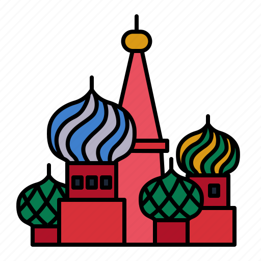 Basil, cathedral, city, russia, moscow, architecture, landmark icon - Download on Iconfinder