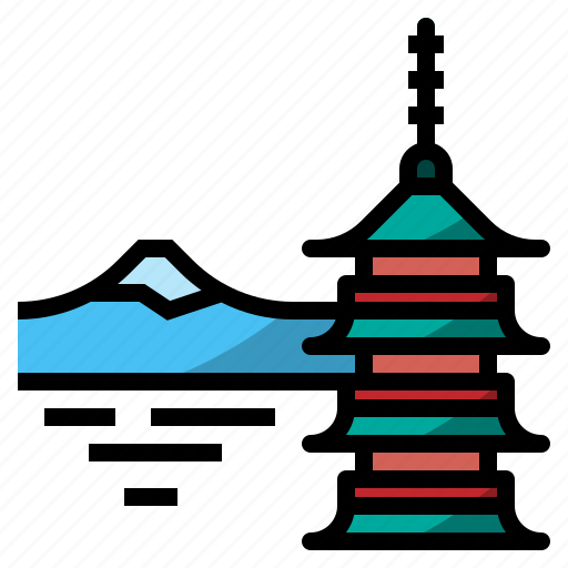 Chureito, fuji, japan, landmark, mountain, pagoda icon - Download on Iconfinder