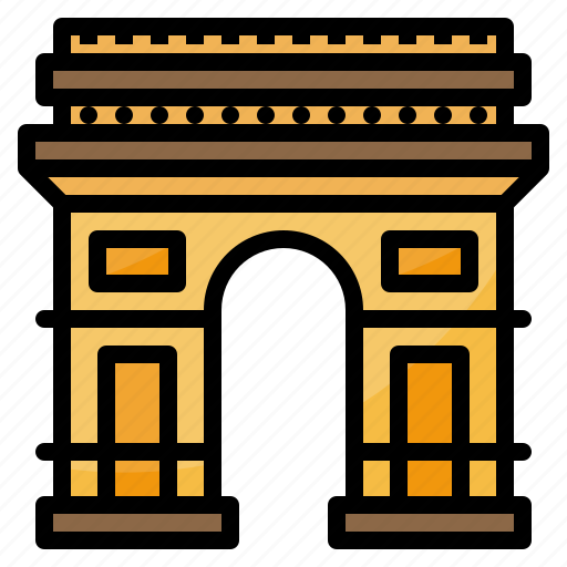 Arc, de, france, landmark, paris, the, triomphe icon - Download on Iconfinder