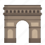 arc de triomphe, building, landmark, monument, paris 
