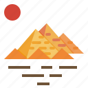 desert, egypt, giza, landmark, pyramid