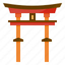 gate, japan, landmark, temple, torii