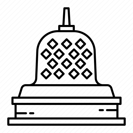 Borobudur, tourism, architecture, indonesia, ancient, stupa, buddhist icon - Download on Iconfinder