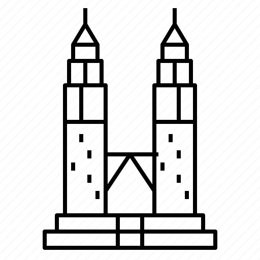 Petronas, skyline, building, landmark, malaysia icon - Download on Iconfinder