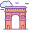 arc de triomphe, landmark, paris, europe 