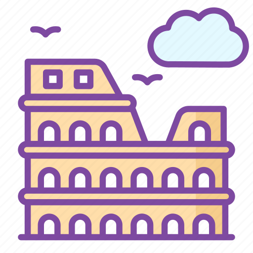 Colosseum, rome, italy, landmark icon - Download on Iconfinder