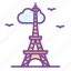 eiffel tower, paris, landmark, tower 