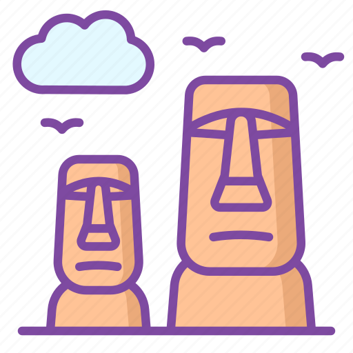 Moai, landmark, chile, architecture icon - Download on Iconfinder
