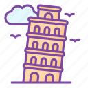 pisa tower, landmark, italia, building