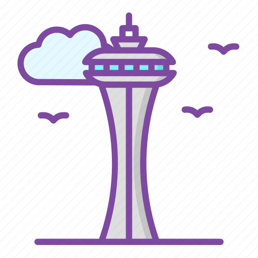 Space needle, landmark, seattle, tower icon - Download on Iconfinder