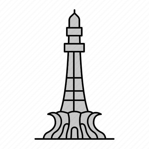 Building, lahore, landmarks, minarepakistan, tower icon - Download on Iconfinder