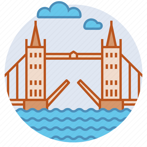 Building, landmark, london, thames, tower bridge icon - Download on Iconfinder